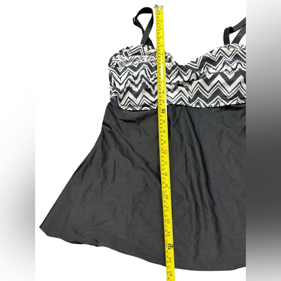 ZANDO women’s plus size 3X modest twist front Tankini swimsuit boy shorts bottom - Picture 9 of 10